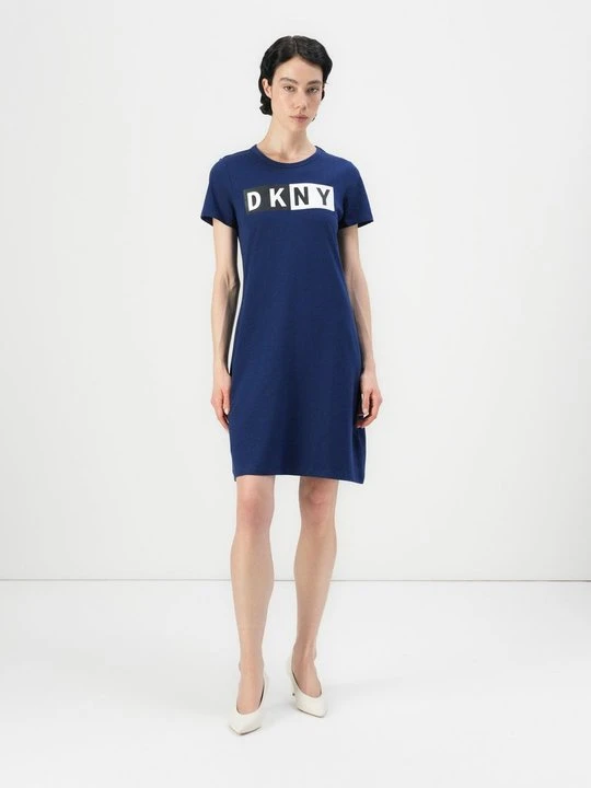 Zdjęcie produktu Sukienka z dżerseju DKNY niebieski