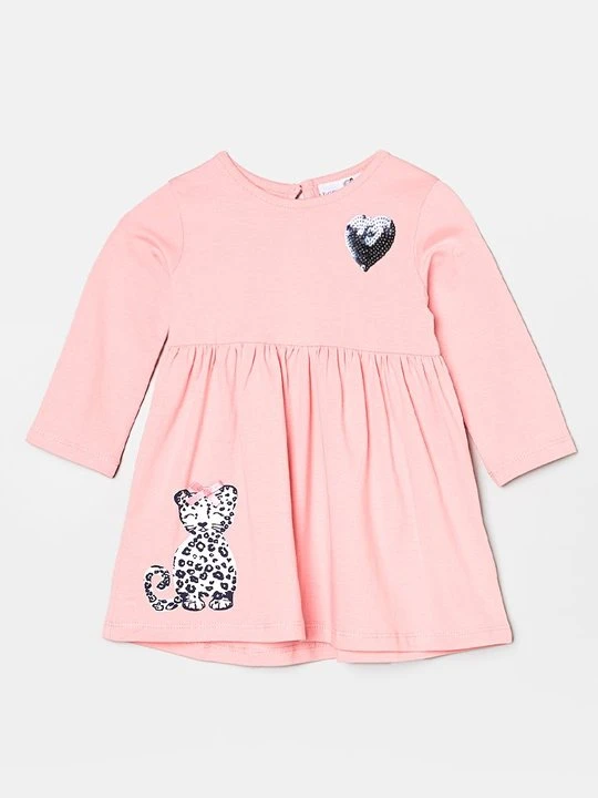 Zdjęcie produktu Sukienka z dżerseju Happy Girls łososiowy