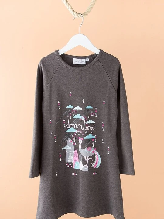 Zdjęcie produktu Sukienka z dżerseju Happy Girls ciemnoszary