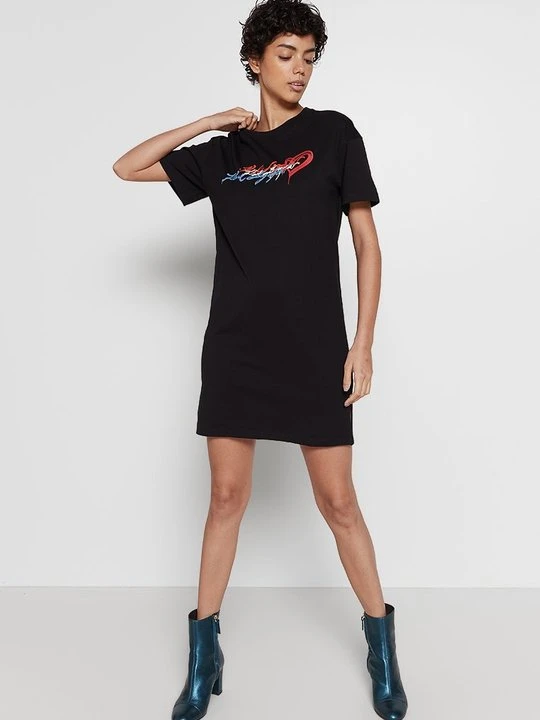 Zdjęcie produktu Sukienka z dżerseju KARL LAGERFELD czarny