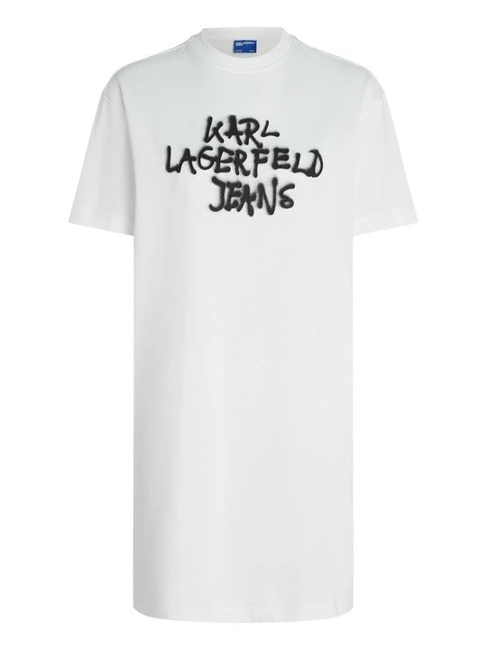 Zdjęcie produktu Sukienka z dżerseju KARL LAGERFELD biały
