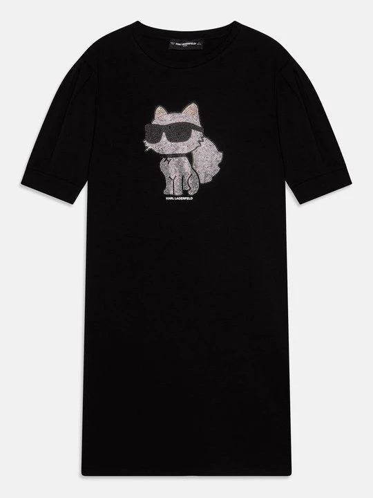 Zdjęcie produktu Sukienka z dżerseju KARL LAGERFELD czarny