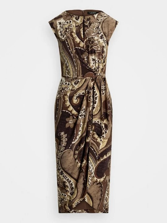 Zdjęcie produktu Sukienka z dżerseju Lauren Ralph Lauren brązowy