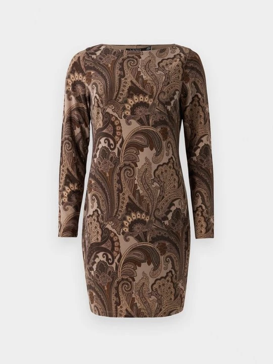 Zdjęcie produktu Sukienka z dżerseju Lauren Ralph Lauren taupe
