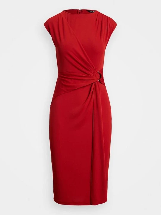 Zdjęcie produktu Sukienka z dżerseju Lauren Ralph Lauren czerwony