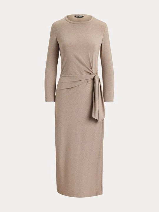 Zdjęcie produktu Sukienka z dżerseju Lauren Ralph Lauren jasny brąz