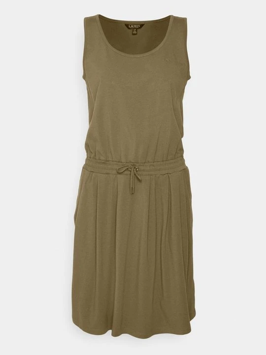 Zdjęcie produktu Sukienka z dżerseju Lauren Ralph Lauren ciemnozielony