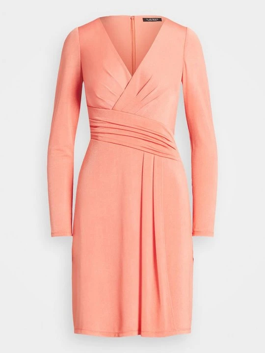 Zdjęcie produktu Sukienka z dżerseju Lauren Ralph Lauren koralowy