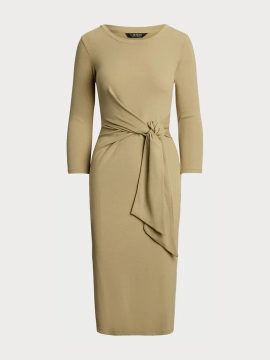 Zdjęcie produktu Sukienka z dżerseju Lauren Ralph Lauren beżowy