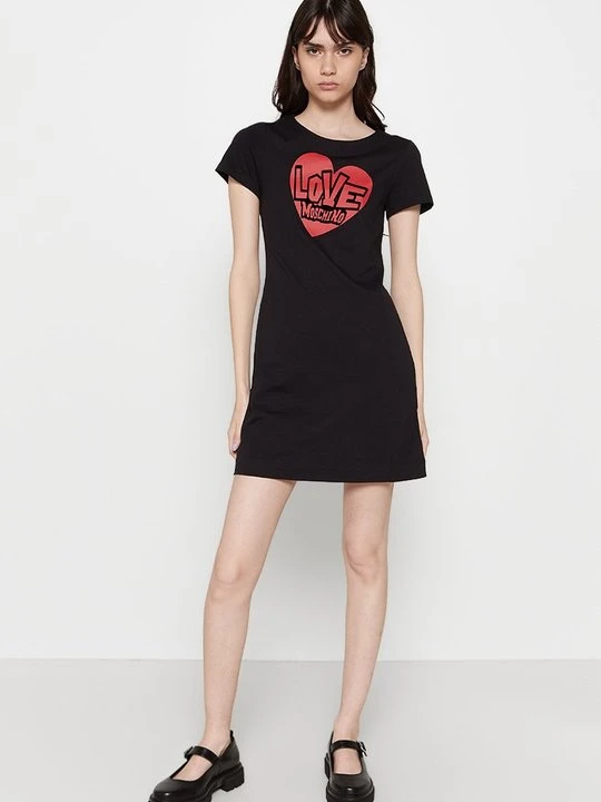 Zdjęcie produktu Sukienka z dżerseju LOVE MOSCHINO czarny