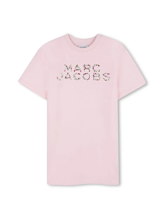 Zdjęcie produktu Sukienka z dżerseju MARC JACOBS KIDS jasnoróżowy