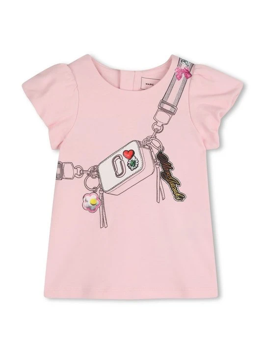 Zdjęcie produktu Sukienka z dżerseju MARC JACOBS KIDS jasnoróżowy