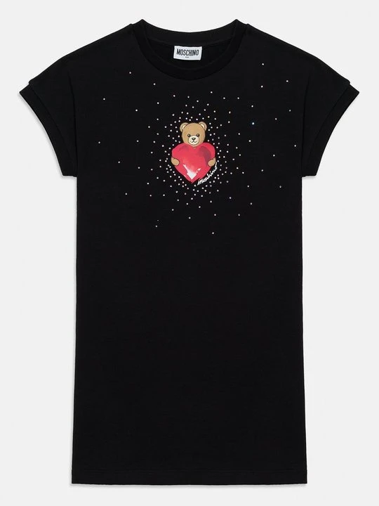 Zdjęcie produktu Sukienka z dżerseju MOSCHINO czarny