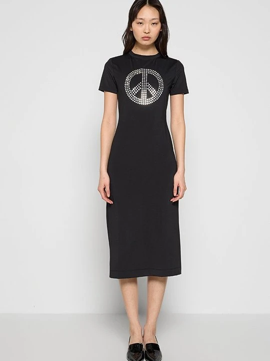 Zdjęcie produktu Sukienka z dżerseju MOSCHINO czarny