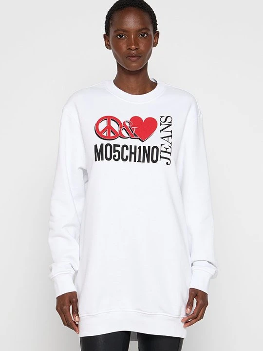 Zdjęcie produktu Sukienka z dżerseju MOSCHINO biały