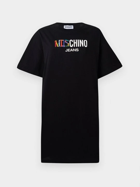 Zdjęcie produktu Sukienka z dżerseju MOSCHINO czarny