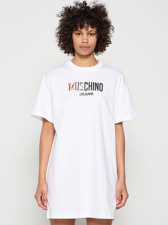 Zdjęcie produktu Sukienka z dżerseju MOSCHINO biały