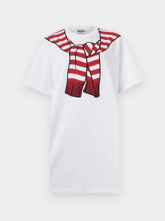 Zdjęcie produktu Sukienka z dżerseju MOSCHINO mleczny