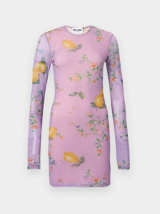 Zdjęcie produktu Sukienka z dżerseju MOSCHINO liliowy