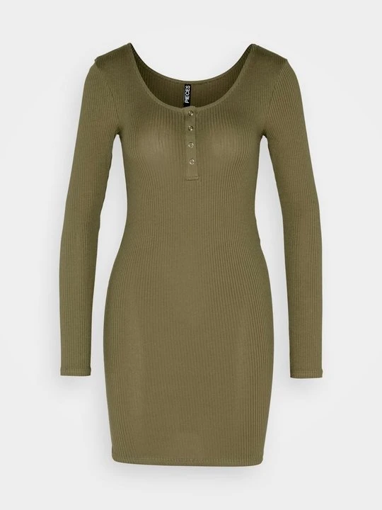 Zdjęcie produktu Sukienka z dżerseju Pieces khaki