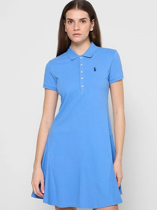 Zdjęcie produktu Sukienka z dżerseju Polo Ralph Lauren turkusowy
