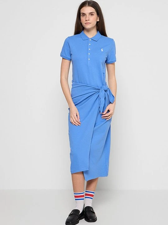 Zdjęcie produktu Sukienka z dżerseju Polo Ralph Lauren niebieski