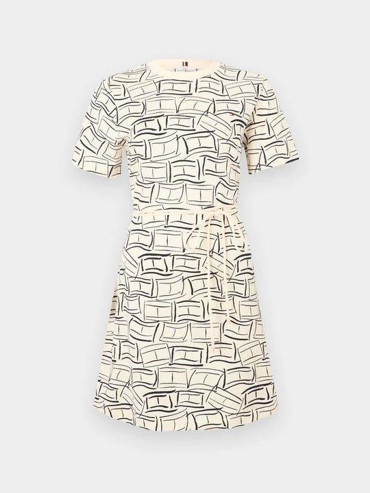 Zdjęcie produktu Sukienka z dżerseju Tommy Hilfiger beżowy