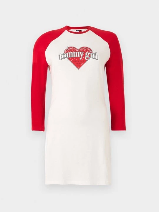 Zdjęcie produktu Sukienka z dżerseju Tommy Jeans mleczny