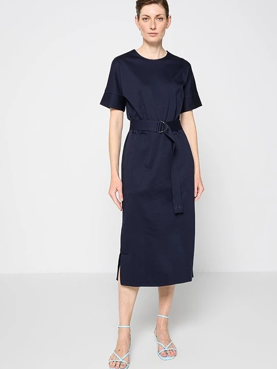 Zdjęcie produktu Sukienka z dżerseju Tory Burch granatowy