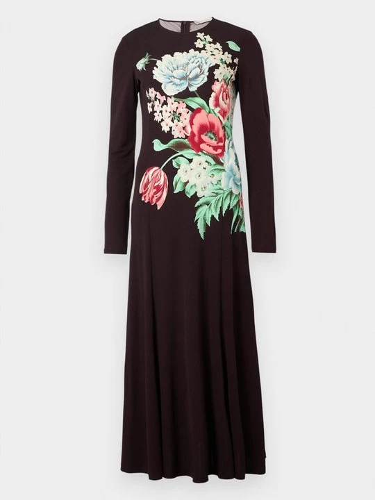 Zdjęcie produktu Sukienka z dżerseju Tory Burch brązowy