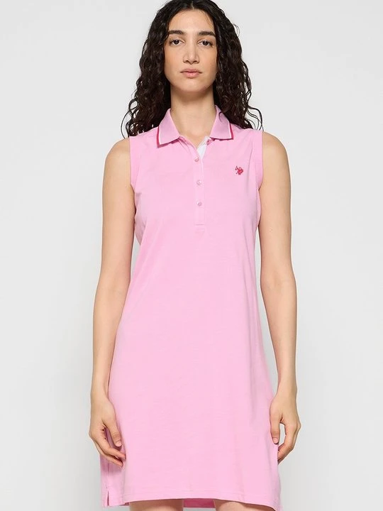 Zdjęcie produktu Sukienka z dżerseju U.S. POLO ASSN. różowy