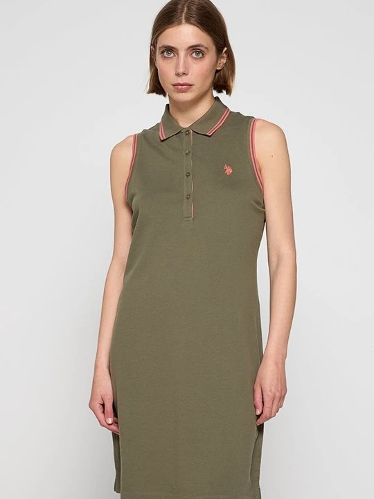 Zdjęcie produktu Sukienka z dżerseju U.S. POLO ASSN. khaki
