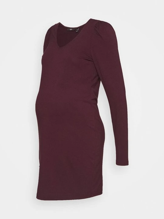 Zdjęcie produktu Sukienka z dżerseju Vero Moda bordowy