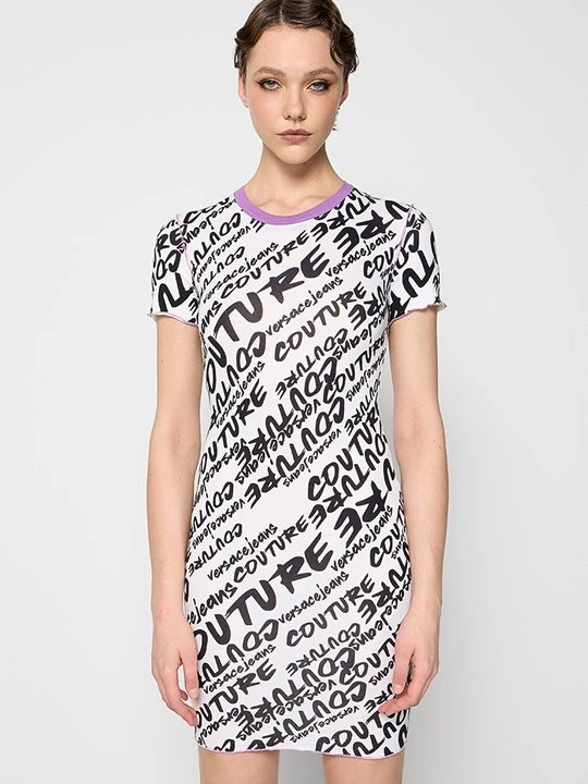 Zdjęcie produktu Sukienka z dżerseju Versace Jeans Couture biały