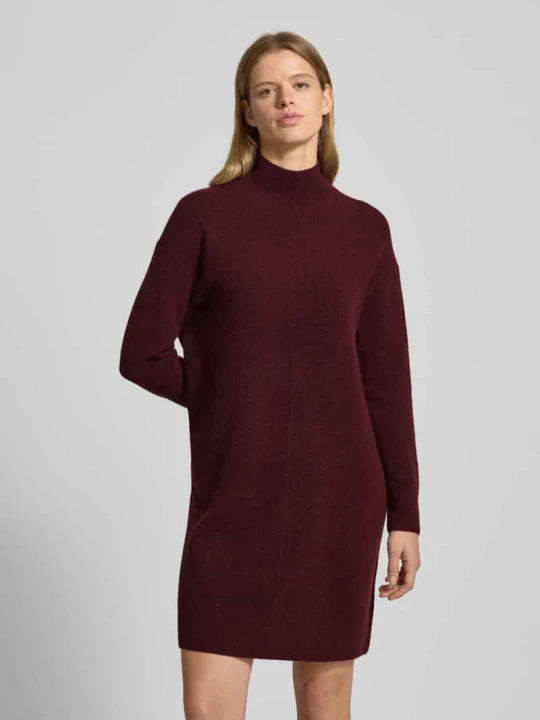 Zdjęcie produktu Oversize'owa sukienka dzianinowa z mieszanki wełny dziewiczej Marc O'Polo Bordowy