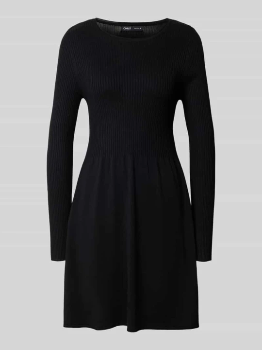 Zdjęcie produktu sukienka z dzianiny o kroju regular fit z mieszanka wiskozy model 'ALMA' Only Czarny