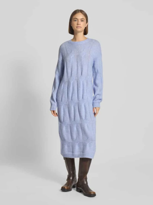 Zdjęcie produktu Sukienka z dzianiny z dodatkiem wełny model 'JENNA' Pieces Jasnoniebieski