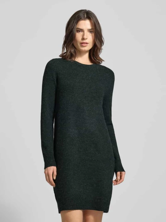 Zdjęcie produktu Sukienka z dzianiny o lejącym kroju z długim rękawem model ‘DOFFY’ Vero Moda Ciemnozielony