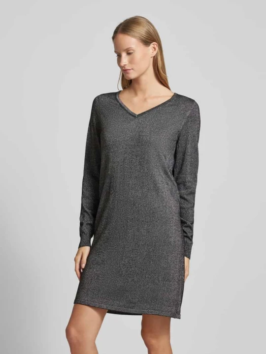 Zdjęcie produktu Sukienka z dzianiny z efektowną przędzą model 'HAPPYSHINE' Vero Moda Metaliczny czarny
