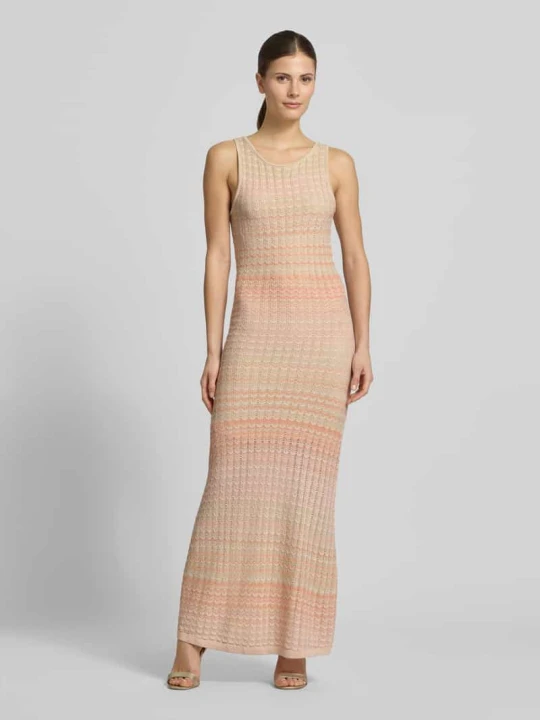 Zdjęcie produktu Sukienka z dzianiny z mieszanka wiskozy model 'ROSALYN' Guess Koralowy