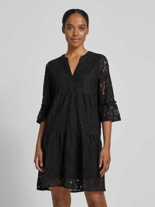 Zdjęcie produktu Sukienka z koronki o kroju loose fit z mieszanka bawełny model 'HONEY' Vero Moda Czarny