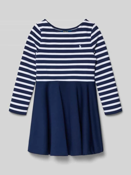 Zdjęcie produktu Sukienka z okrągłym dekoltem i wyhaftowanym logo Polo Ralph Lauren Granatowy