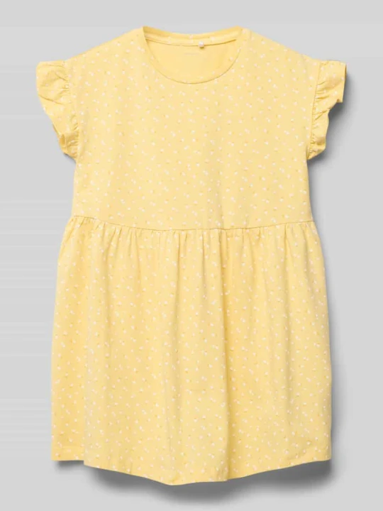 Zdjęcie produktu Sukienka z okrągłym dekoltem model ‘JOANE’ NAME IT Jasnożółty