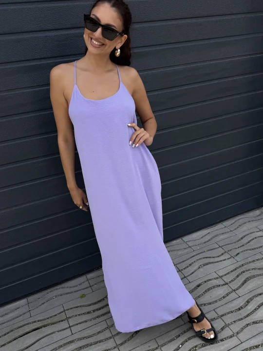 Zdjęcie produktu Sukienka z Wiskozy Fioletowa Back ClothStore