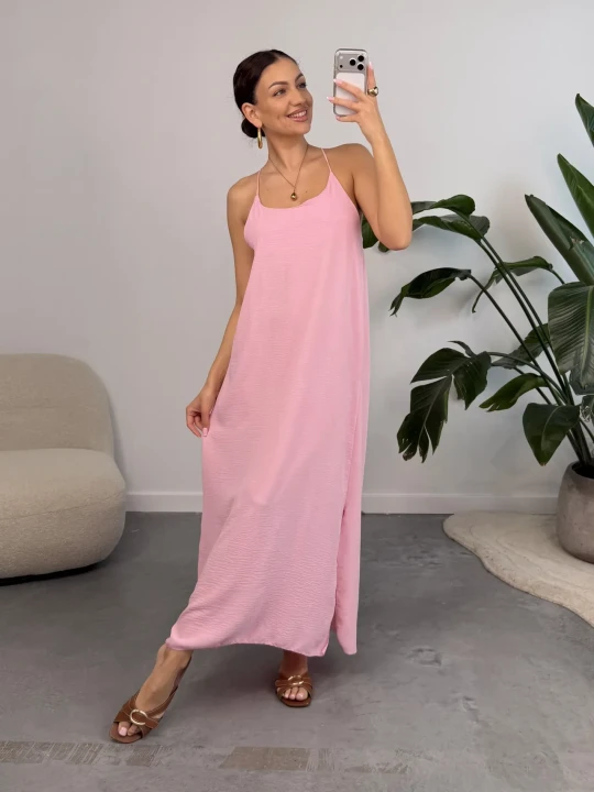 Zdjęcie produktu Sukienka z Wiskozy Jasnoróżowa Back ClothStore Candy Pink