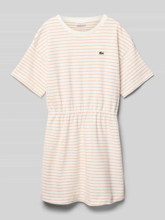 Zdjęcie produktu Sukienka z wyhaftowanym logo Lacoste Écru