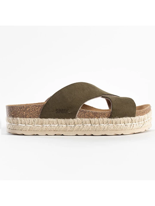 Zdjęcie produktu Sunbay Klapki "Astilbe" w kolorze khaki rozmiar: 39