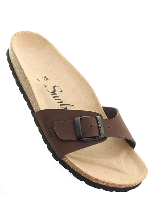 Zdjęcie produktu Sunbay Klapki w kolorze ciemnobrązowym rozmiar: 36