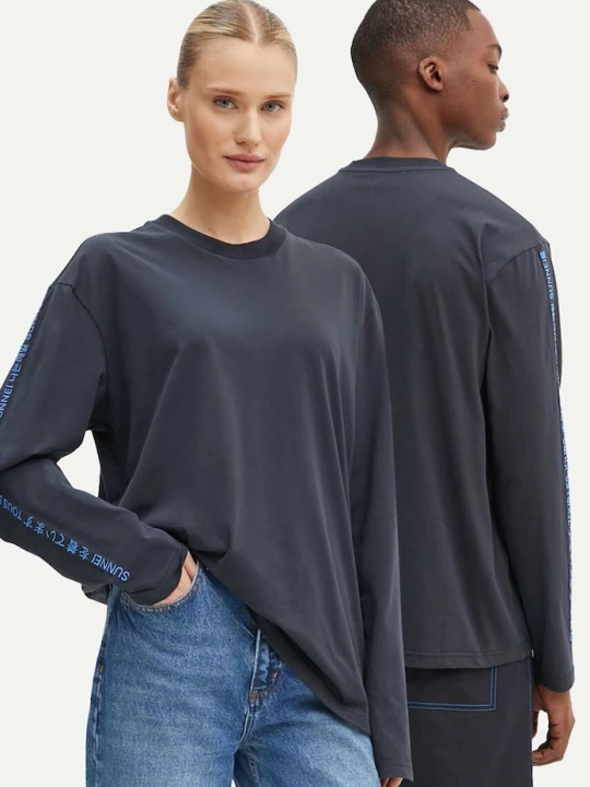 Zdjęcie produktu Sunnei longsleeve bawełniany granatowy