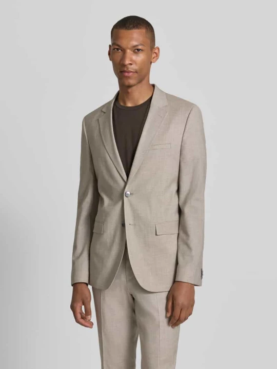 Zdjęcie produktu Super krój slim fit marynarka z mieszanka wiskozy i żywej wełny model 'ARTI253X' Hugo Beżowy